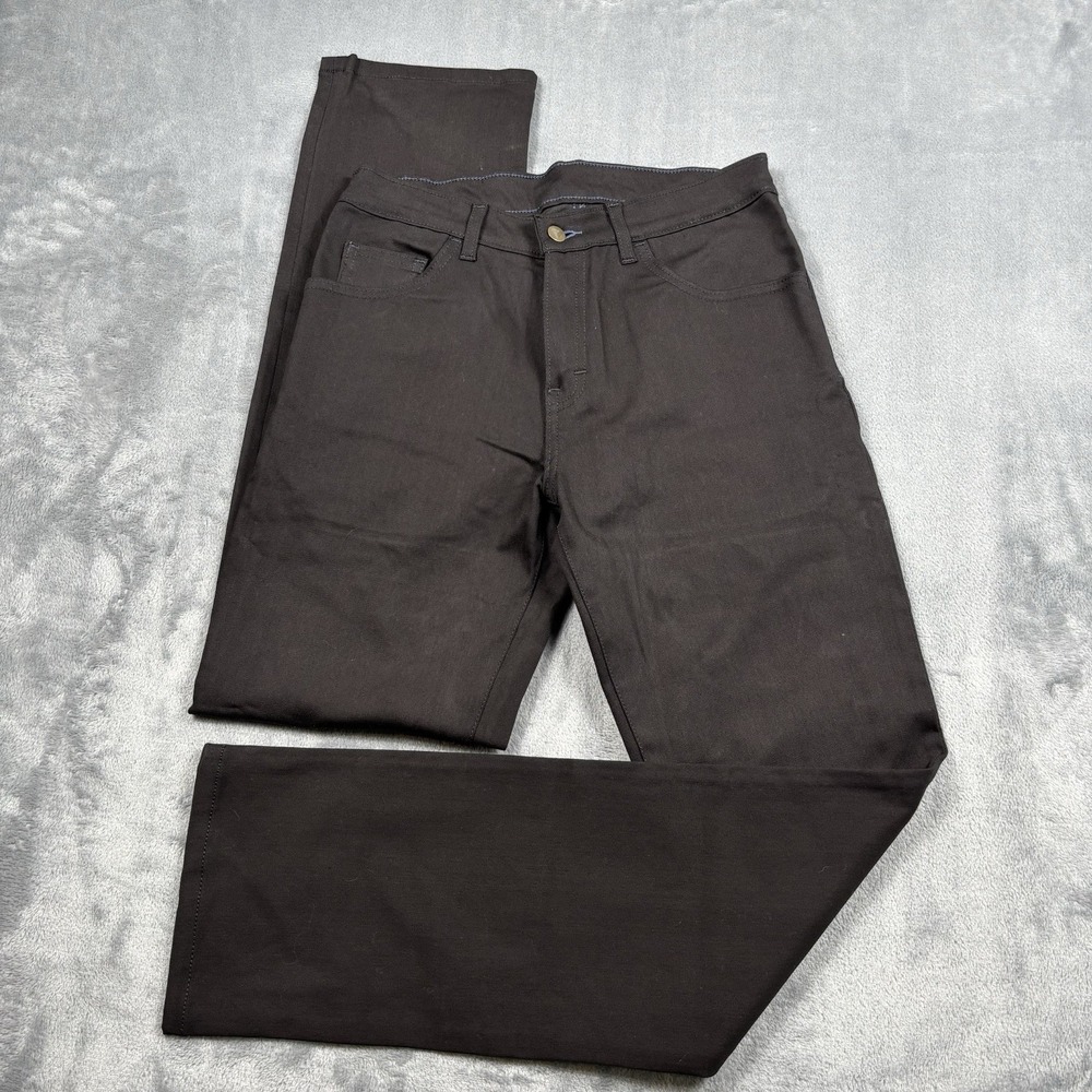 Blue Delta Jeans Mens 30x33 Black Straight 5 Pocket Stretch Custom Made